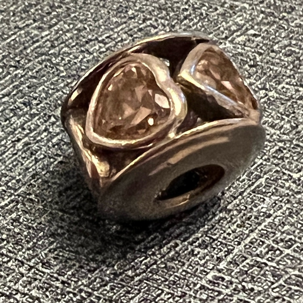 Zales pink heart bead